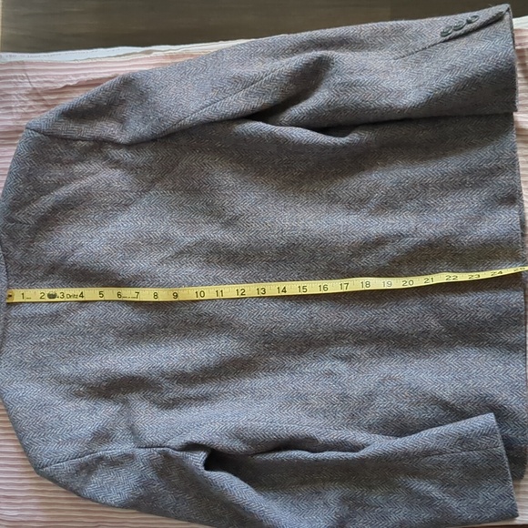 Vintage Wool Jacket Lined Gray Grey Mauve - Picture 6 of 8